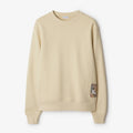 Burberry Men's Spring and Autumn Solid Color Checkered Printed Label Loose Round Neck Long Sleeve Sweatshirt #74744