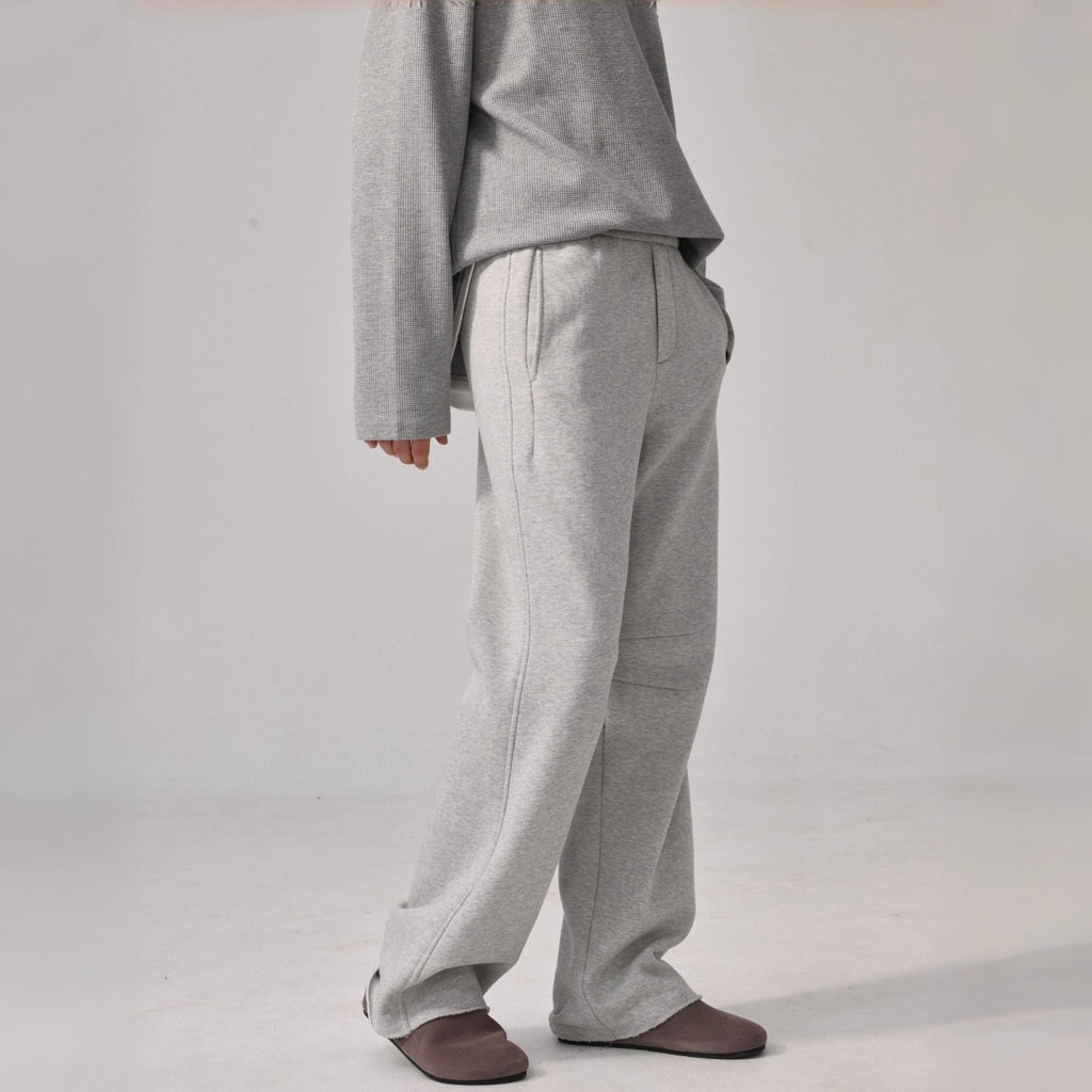 Lemaire Men's & Women's Four-Season Elastic Waist Drawstring Sweatpants Cotton Solid-Color Casual Trousers Pants Ngvp #2543