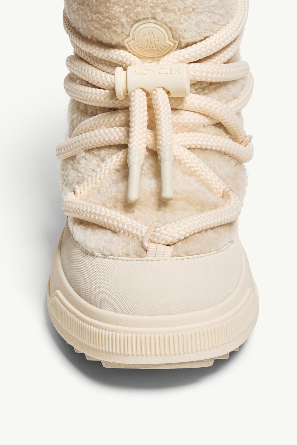 Moncler Light Beige Moncler Altive Mid Teddy Snow Boots #334369