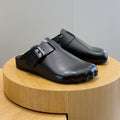 Balenciaga Sunday Men's Mueller Shoes Cowhide Flat Birkenstocks Cork Retro Solid Color Fashion Trend Casual Shoes Slippers Ngvp #1972
