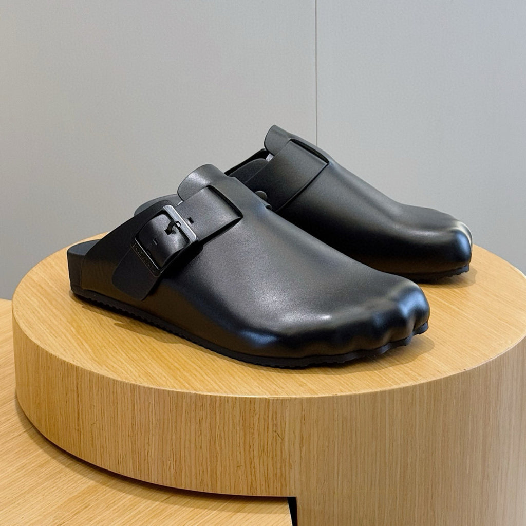 Balenciaga Sunday Men's Mueller Shoes Cowhide Flat Birkenstocks Cork Retro Solid Color Fashion Trend Casual Shoes Slippers Ngvp #1972