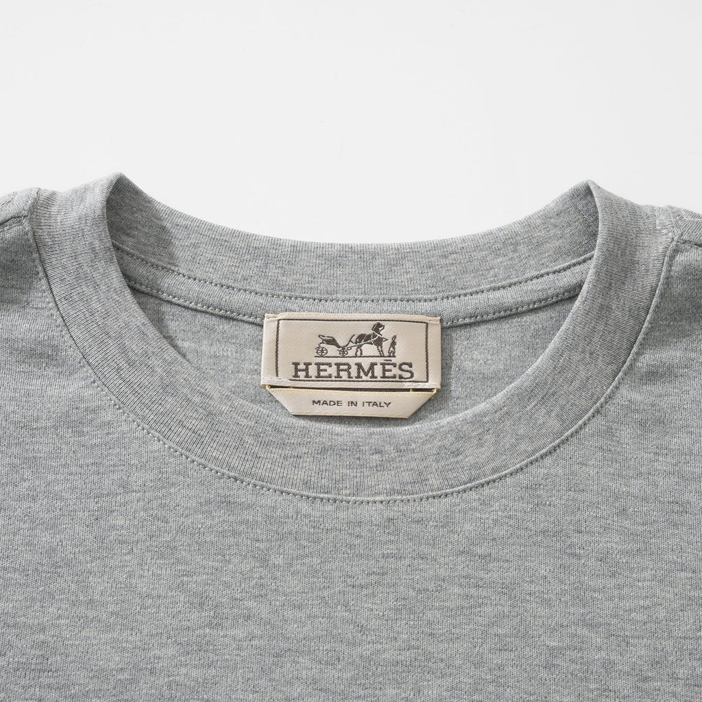 Hermès H Cheval T-shirt with Leather Detail #375796