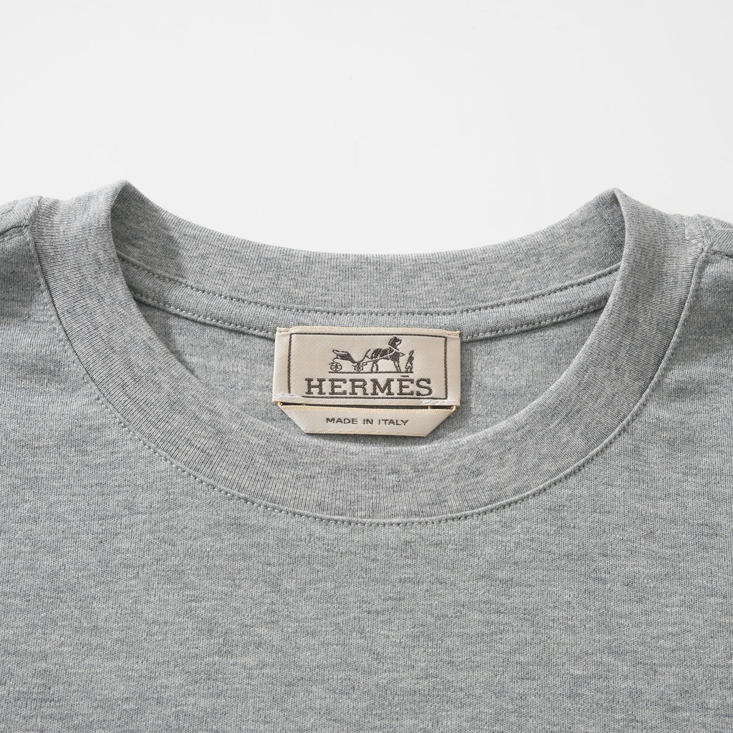 Hermès H Cheval T-shirt with Leather Detail #375796