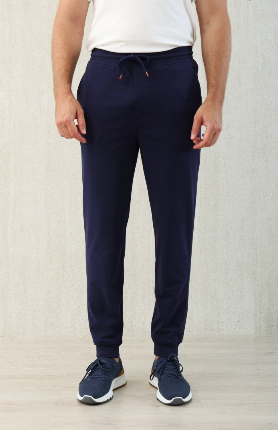 Brunello Cucinelli Men's Lace-up Sweatpants Four Seasons Solid Color Cotton Casual Drawstring Trousers Pants Ngvp #1767