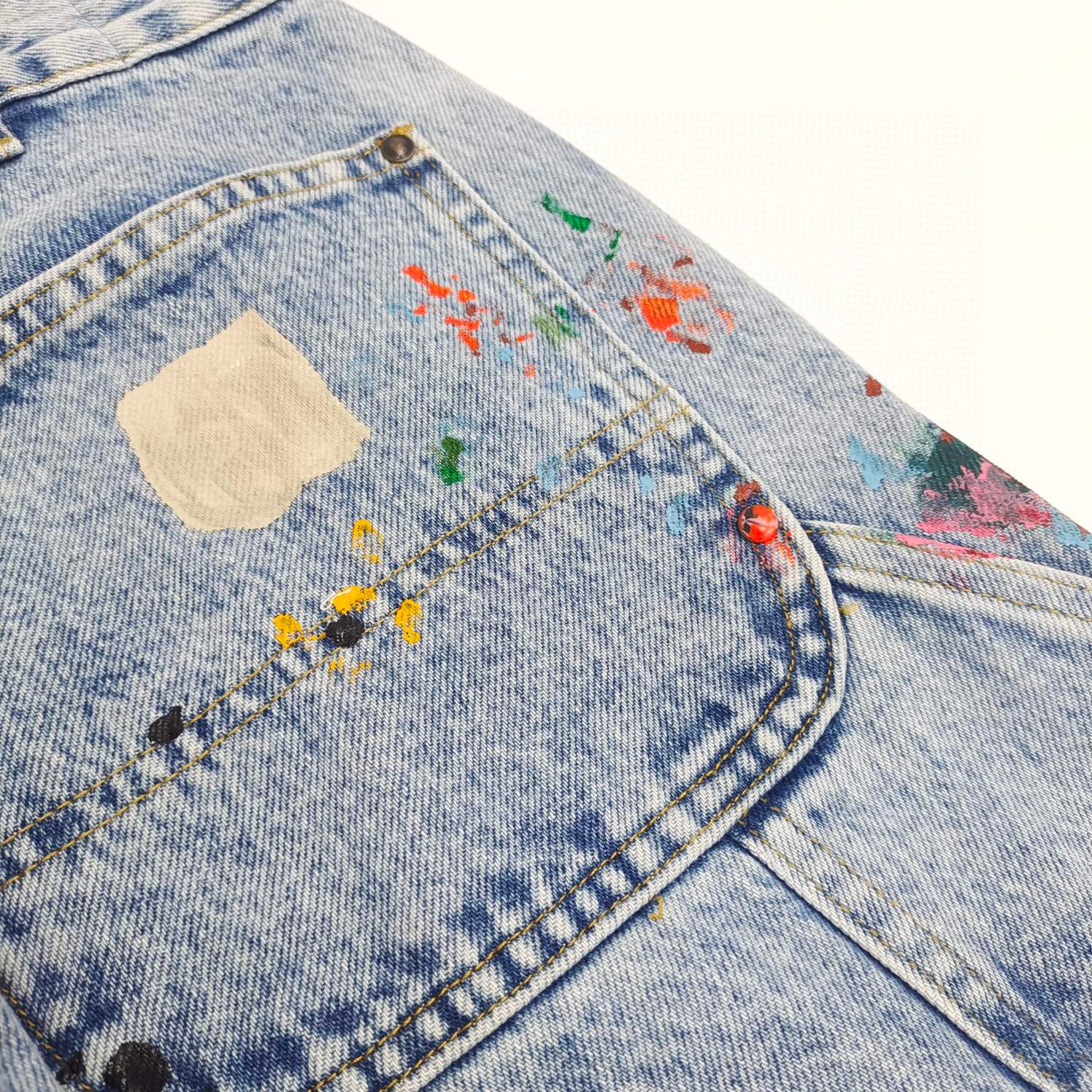 Gallery Dept Vintage Blue Spliced Jeans Pants #96557
