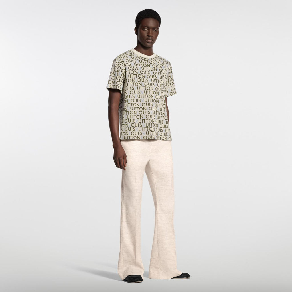 LOUIS VUITTON Jacquard Signature Short-Sleeved Crewneck #377408