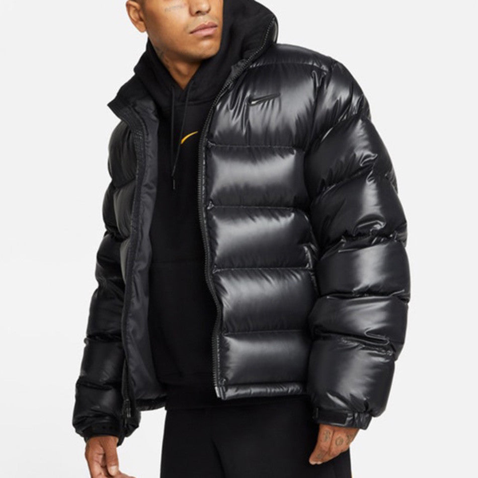 Nike x Drake Nocta Men's Winter Solid Colour Logo Lapel Zipper Long Sleeve Puffer Down Jacket #97737