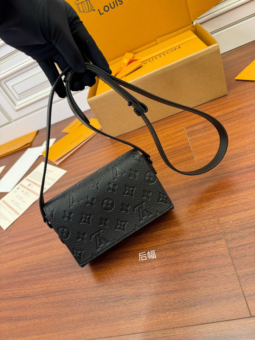 Louis Vuitton STEAMER Men's Classic Embossed Pattern Lock Element Leather Mini Shoulder Bag Bags #77965