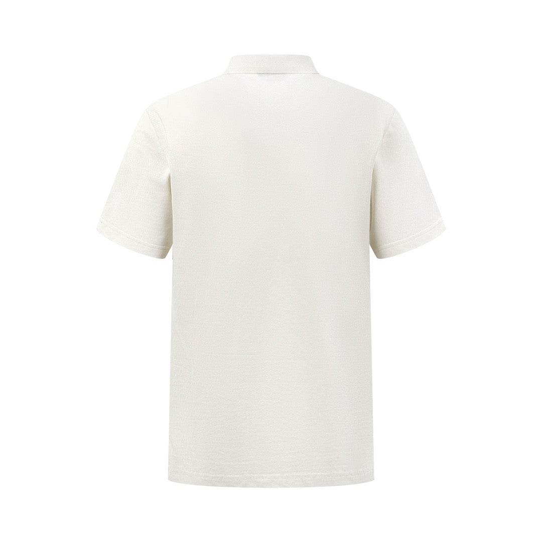 Dior Men's Summer Solid Color Logo Printed Cotton Polo Neck Short Sleeve T-Shirt #76569