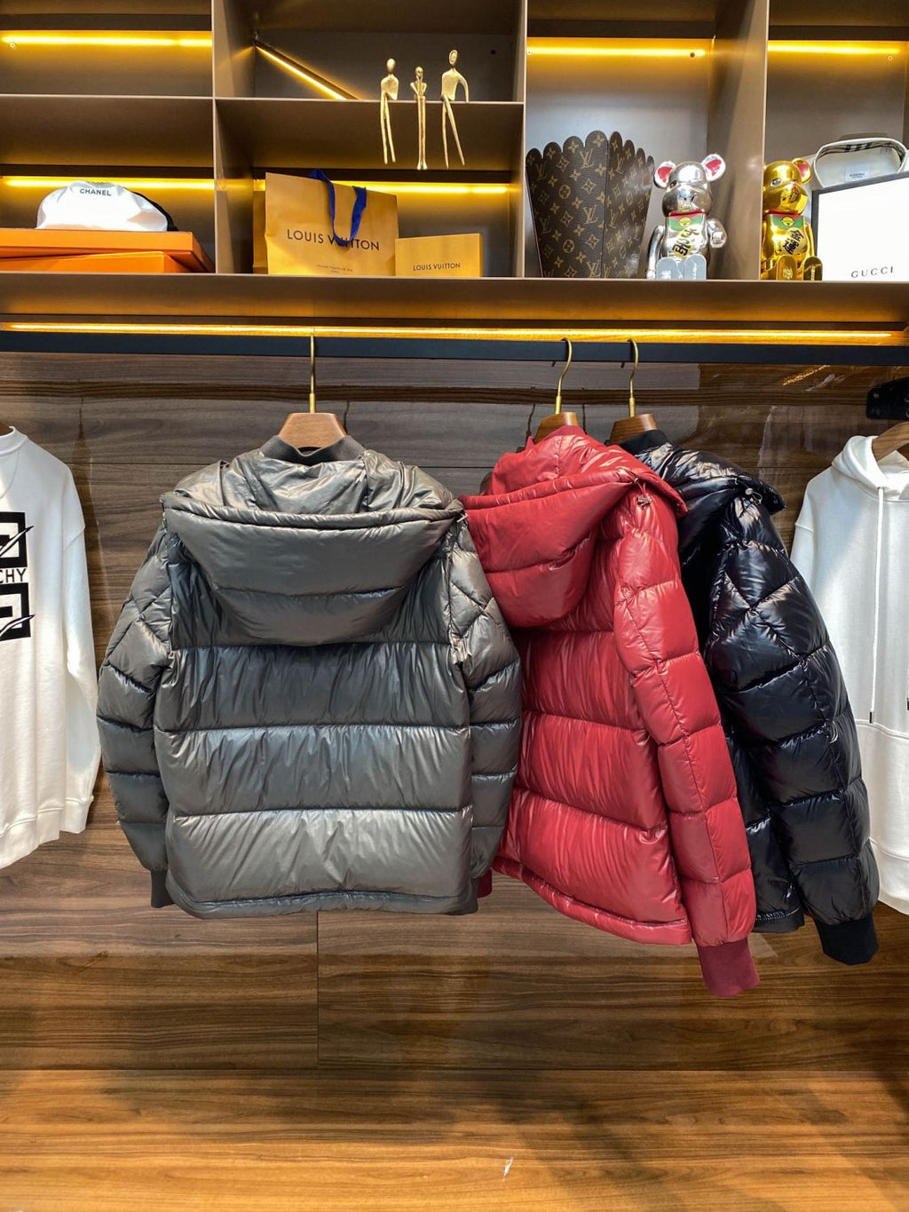 Moncler Men's Autumn and Winter Solid Color Nylon Waterproof Fabric Hooded Zipper Long Sleeve Puffer Down Jacket #73749