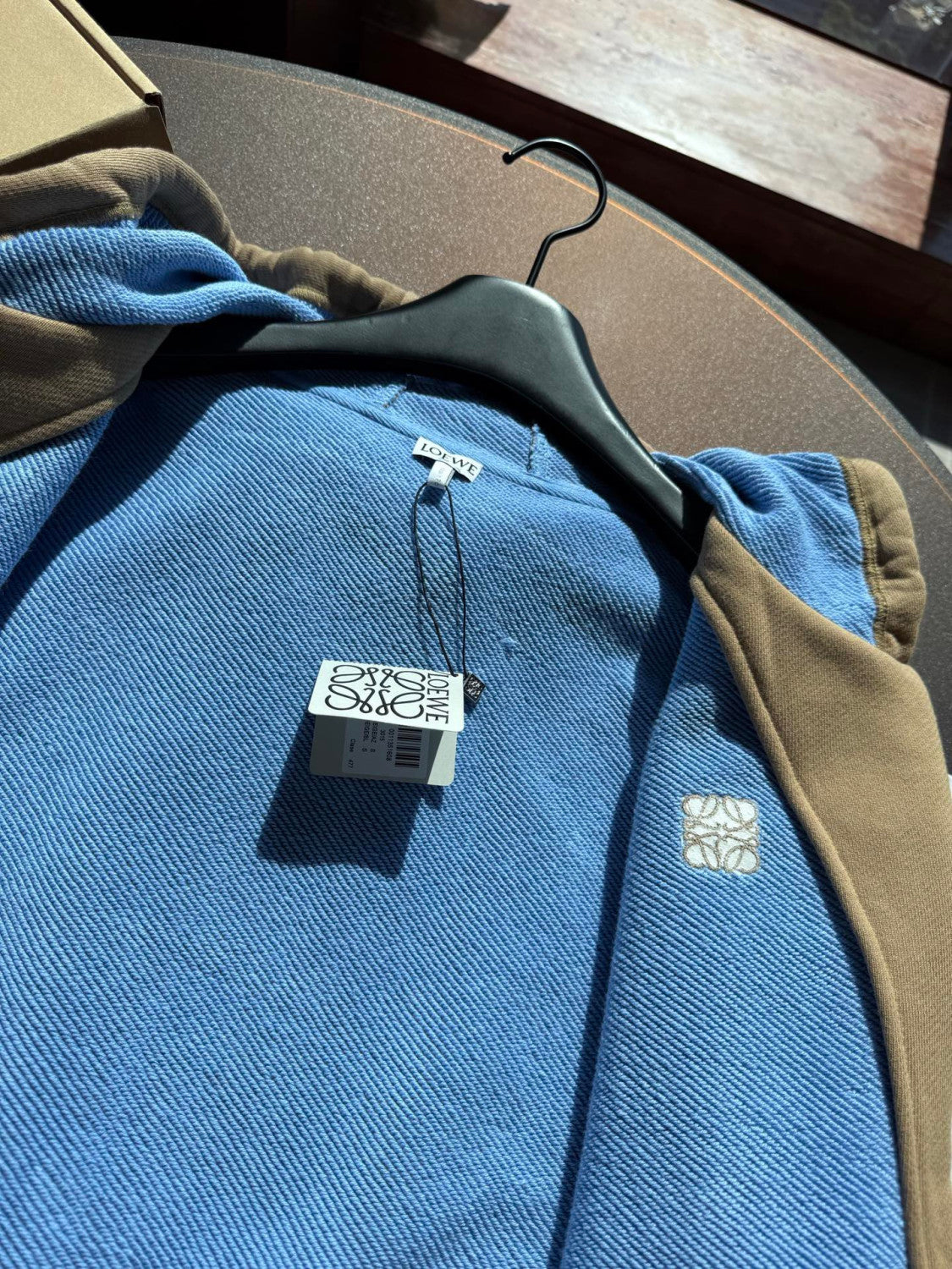 Loewe Zip-up Hoodie in Cotton Beige #333808