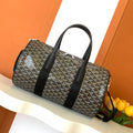 GOYARD Barrel 40 Men's And Women's Logo Printing Canvas Collocation Calf Leather Sports Bag Travel Bags #75143