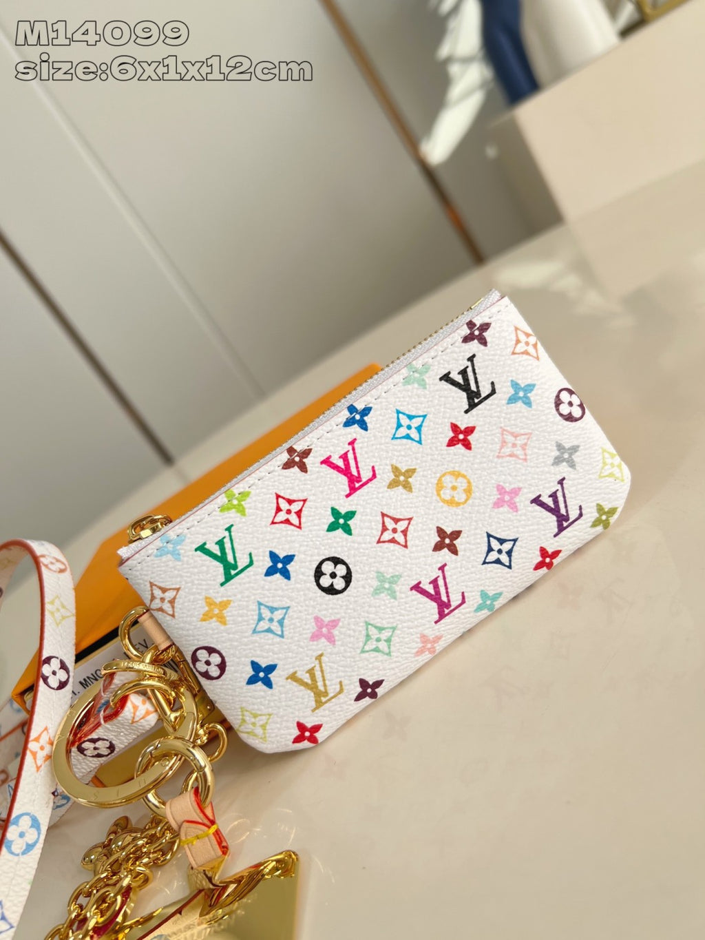 Louis Vuitton LV x TM Women's Chain Shoulder Strap Colorful Printed Shoulder Slanting Cell Phone Bag Bags #75244