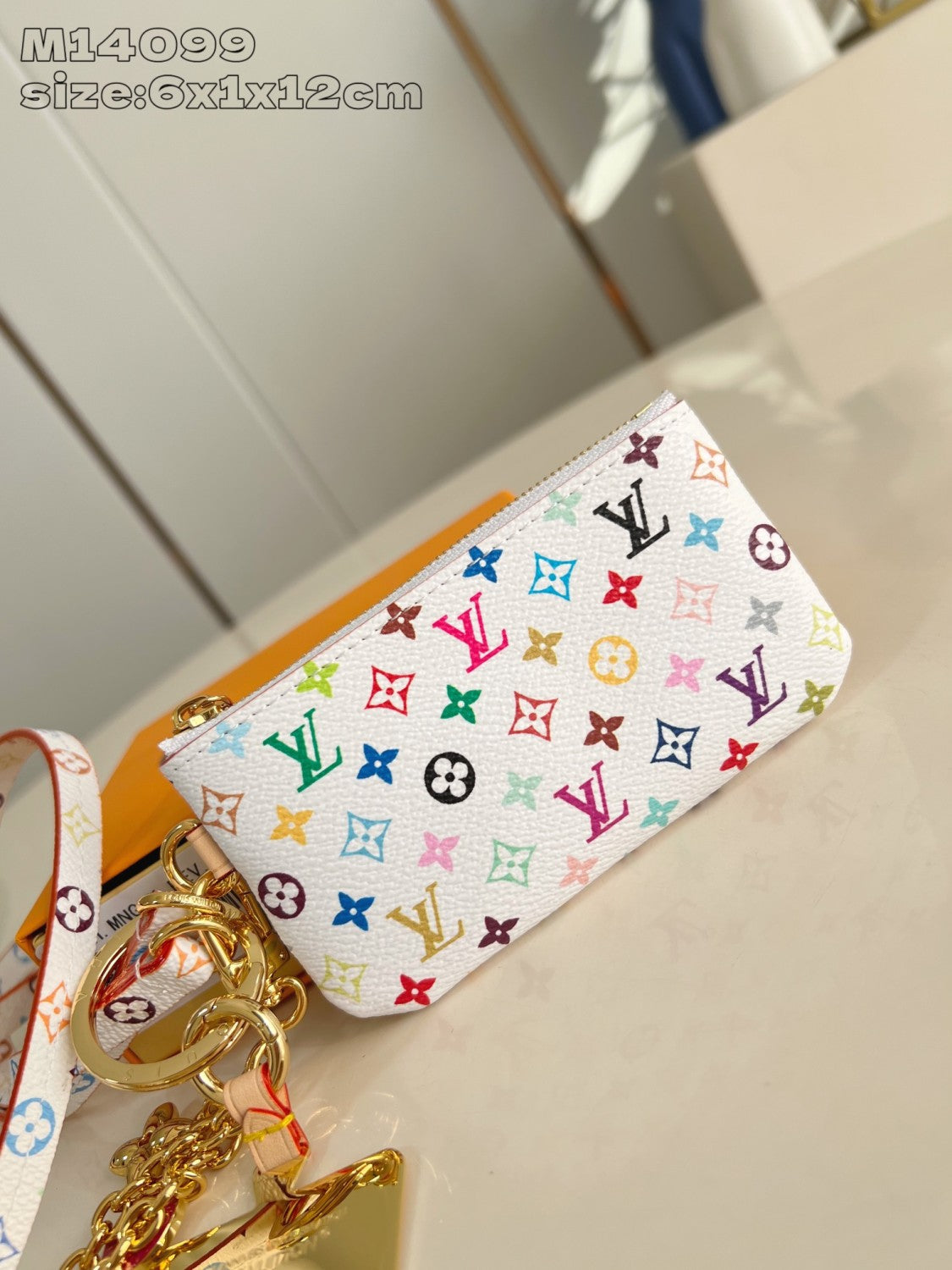 Louis Vuitton LV x TM Women's Chain Shoulder Strap Colorful Printed Shoulder Slanting Cell Phone Bag Bags #75244