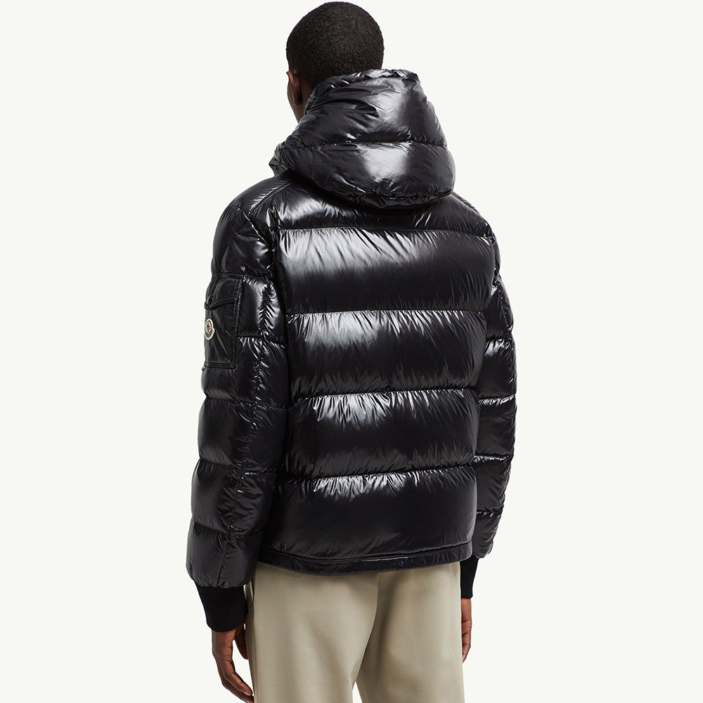 Moncler Black Maljasset Hooded Short Down Jacket #334164