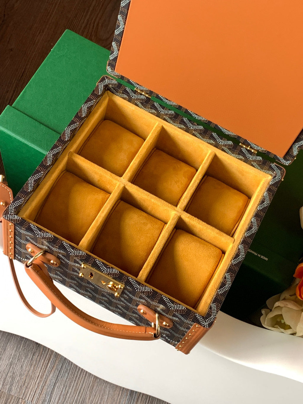 Goyard Joux 6 Watch Case Protective Case For 6 Watch Wristwatches #96539