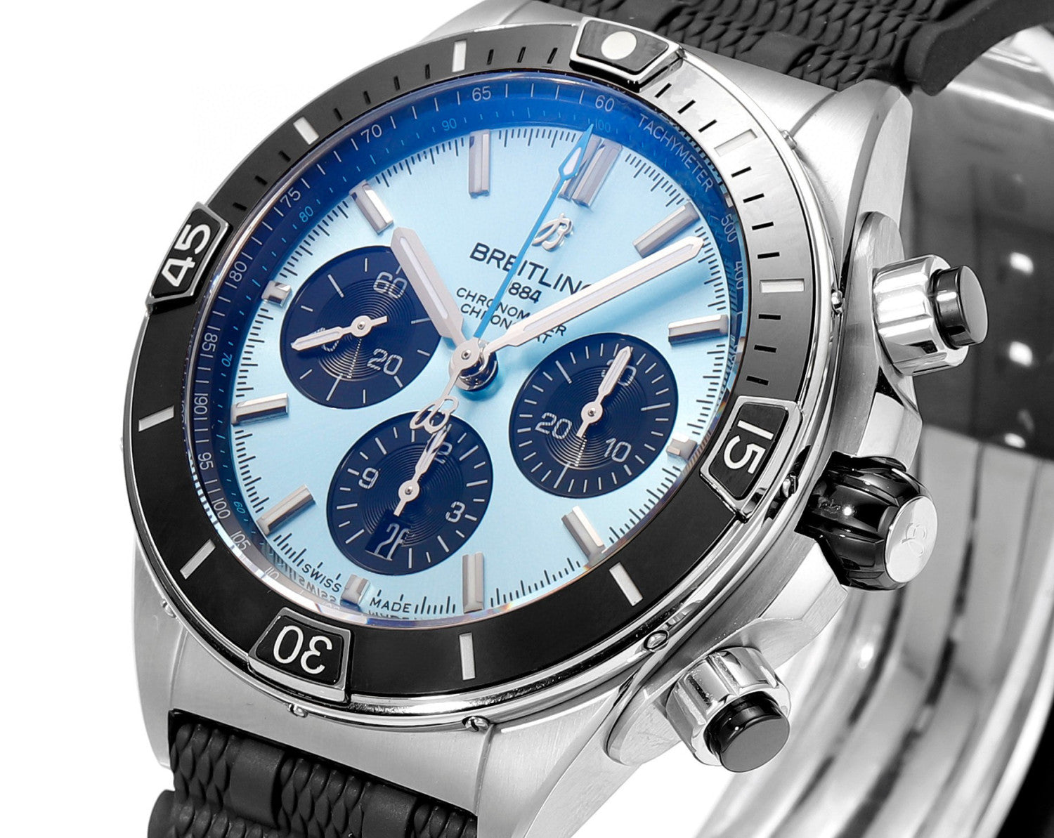 Breitling Silicone Bracelet Mechanical Watch #96675