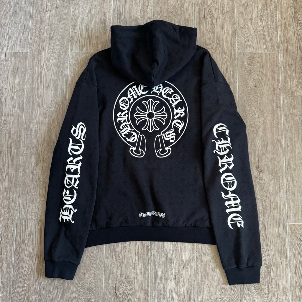 Chrome Hearts All Over Printed Dark Pattern Hooded Sweatshirt Pants #375728