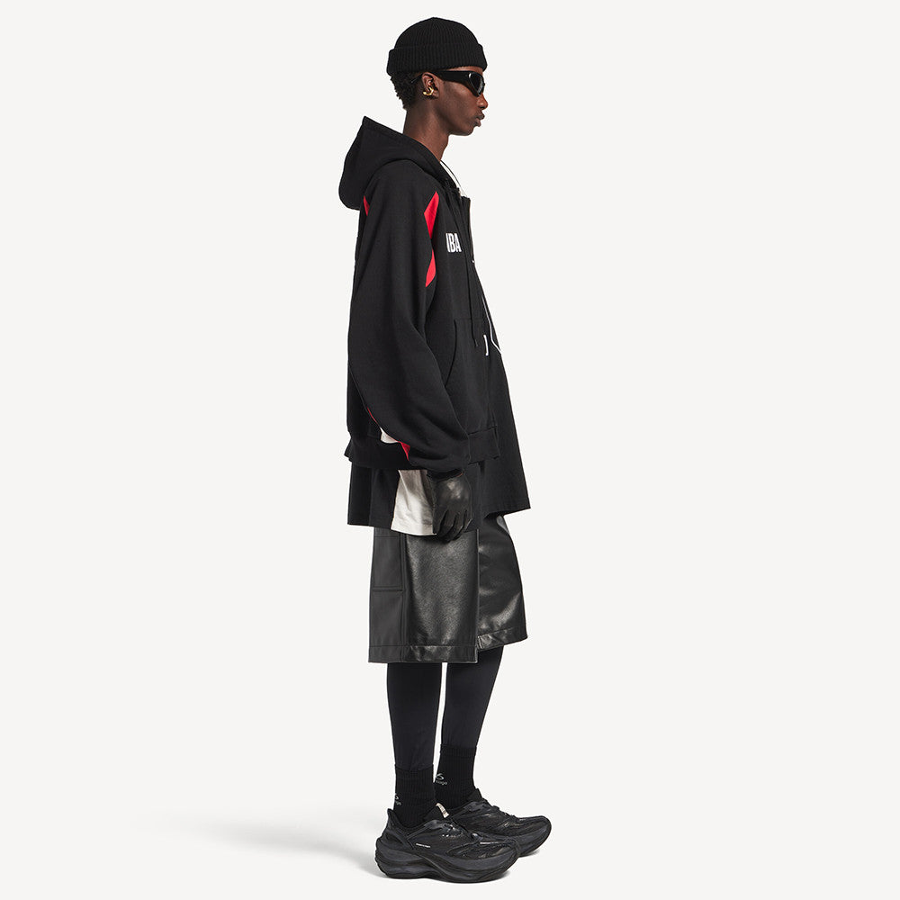 Balenciaga Men's Balenciaga NBA Collaboration Oversized Zip-up Hoodie in Black multicolor #377157