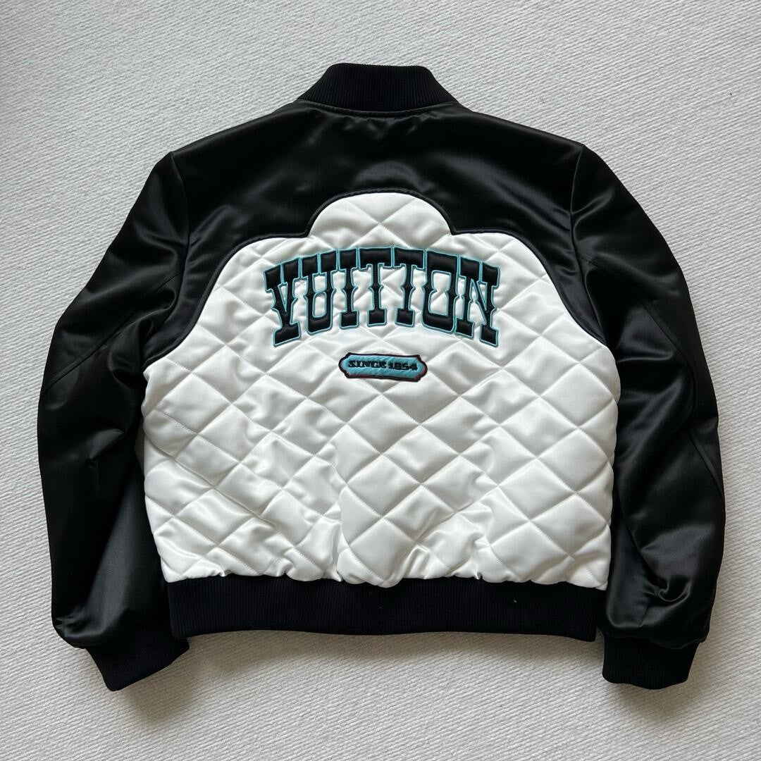 Louis Vuitton Men's Autumn and Winter Color Blocking Letter Logo Embroidery Single Breasted Pilot Long Sleeve Jacket #73238