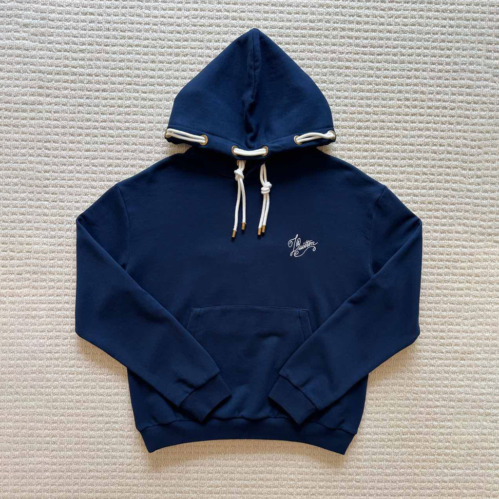 Louis Vuitton Men's And Women's Spring/fall Fashion Casual Hooded Pullover Solid Color Logo Print Drawstring Hoodie Sweatshirt #79211