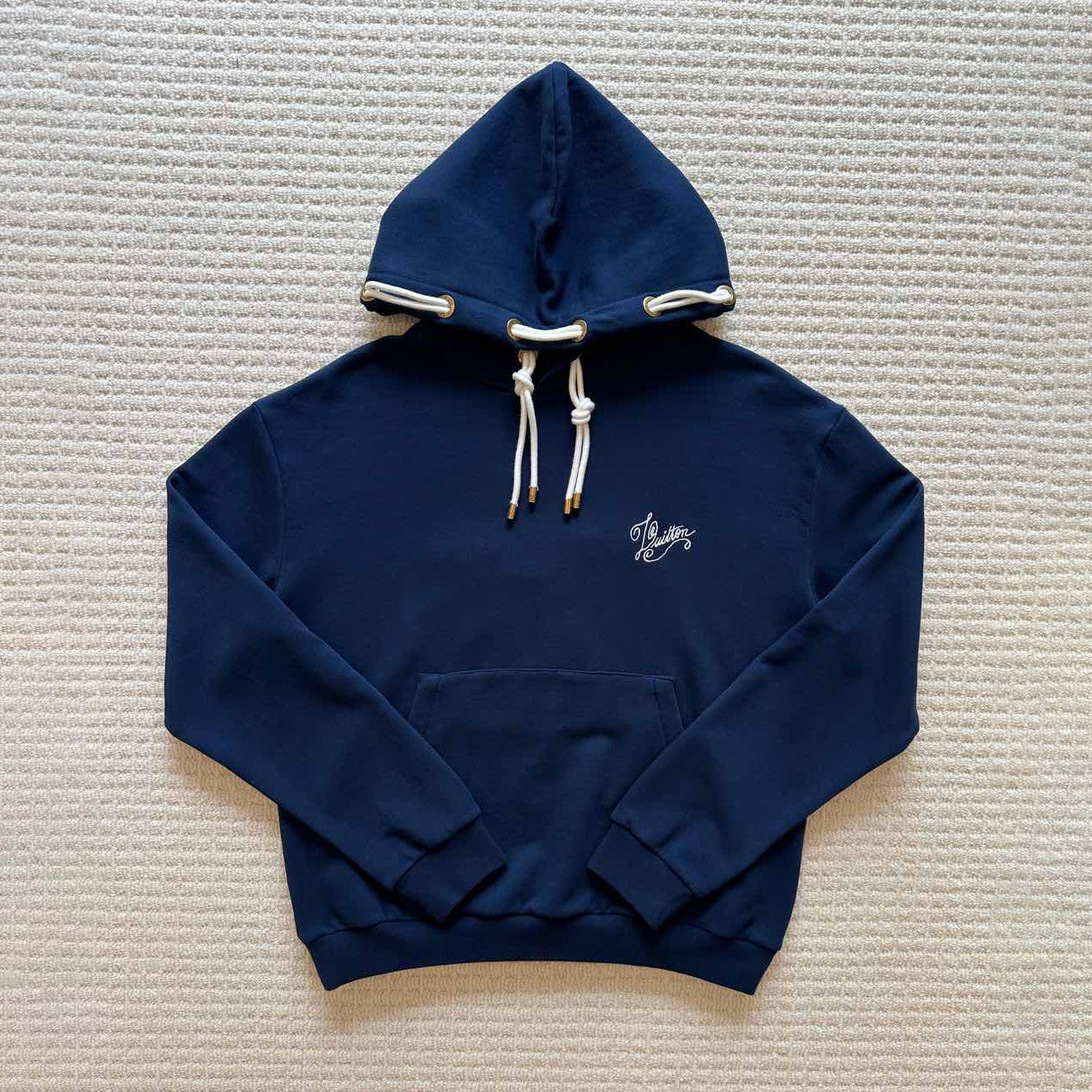 Louis Vuitton Men's And Women's Spring/fall Fashion Casual Hooded Pullover Solid Color Logo Print Drawstring Hoodie Sweatshirt #79211