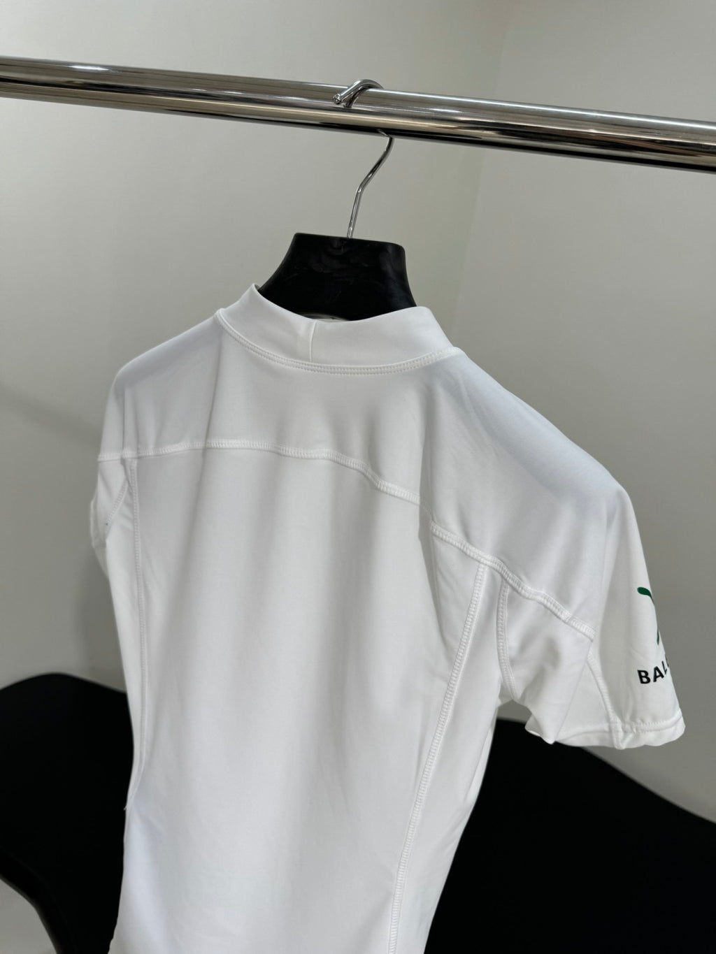 Balenciaga x PUMA Women's and Men's CAT Print White Technical Stretch Fabric Fitted T-shirt #333096