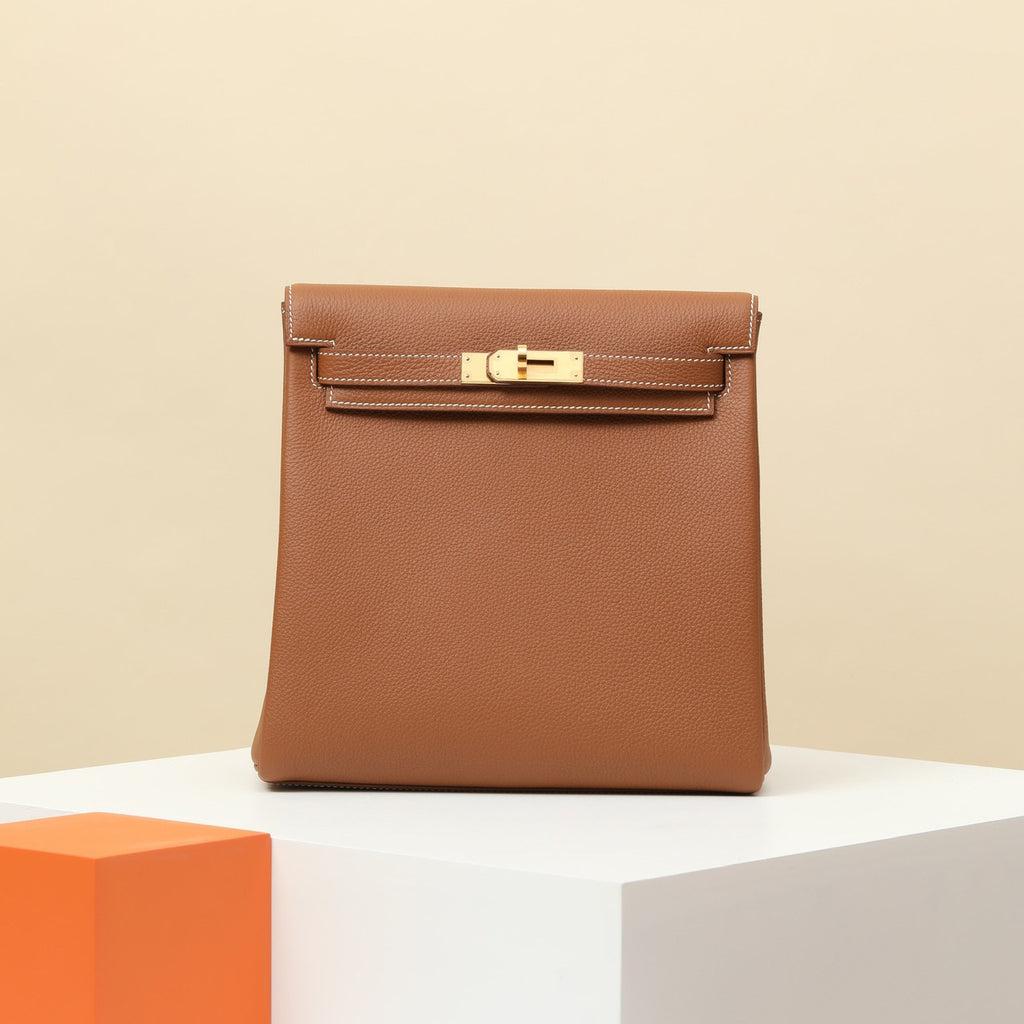 Hermes Women's Fashion Casual Solid-Color Leather Adjustable Strap Dual Purpose Backpack Shoulder Bag Crossbody Bag Bags KA220360 #78968
