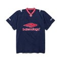 Balenciaga  Men's 3b Football V-neck T-shirt Oversized in Dark Navy red #334655