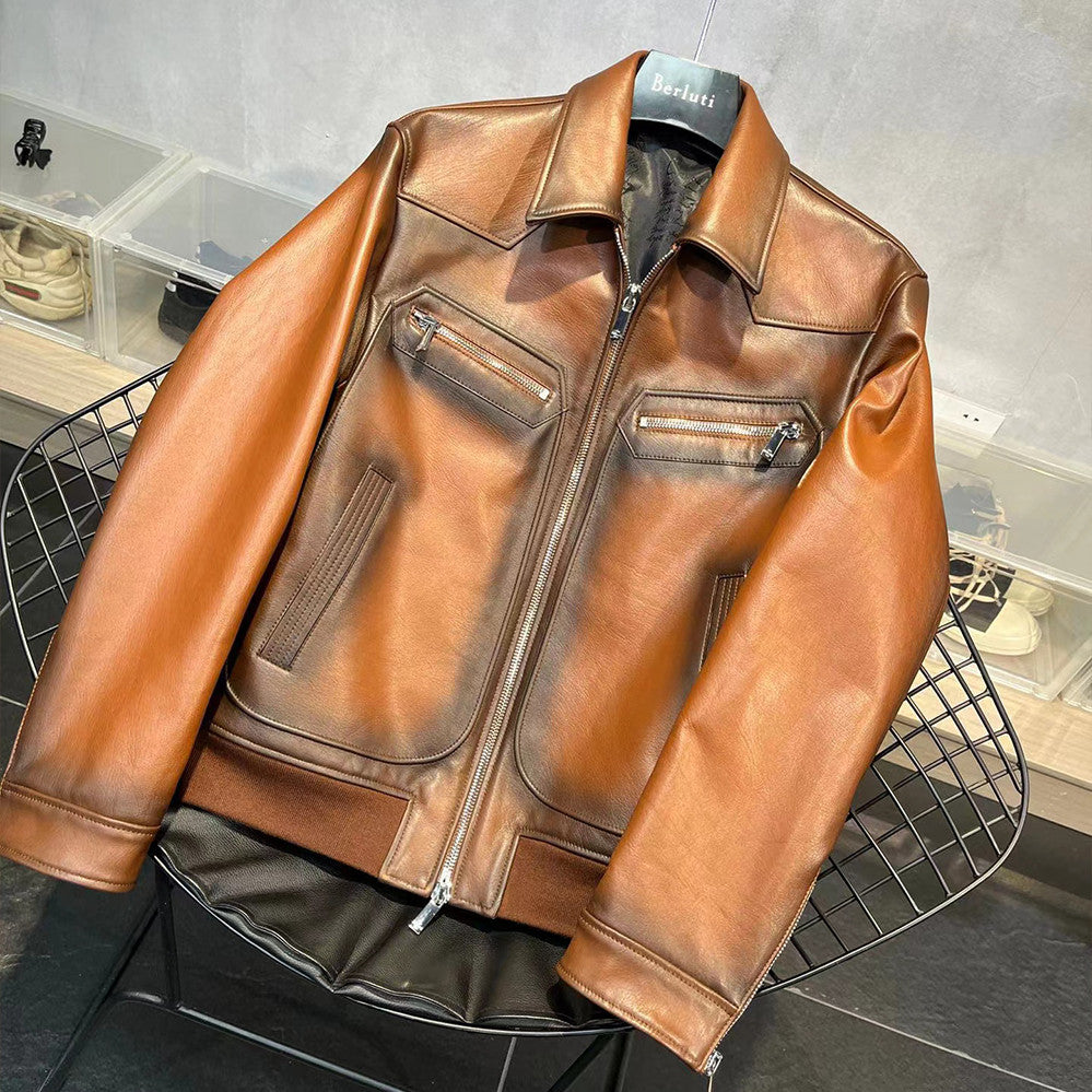 Berluti Long Sleeve Leather Jacket Ngvp #6375