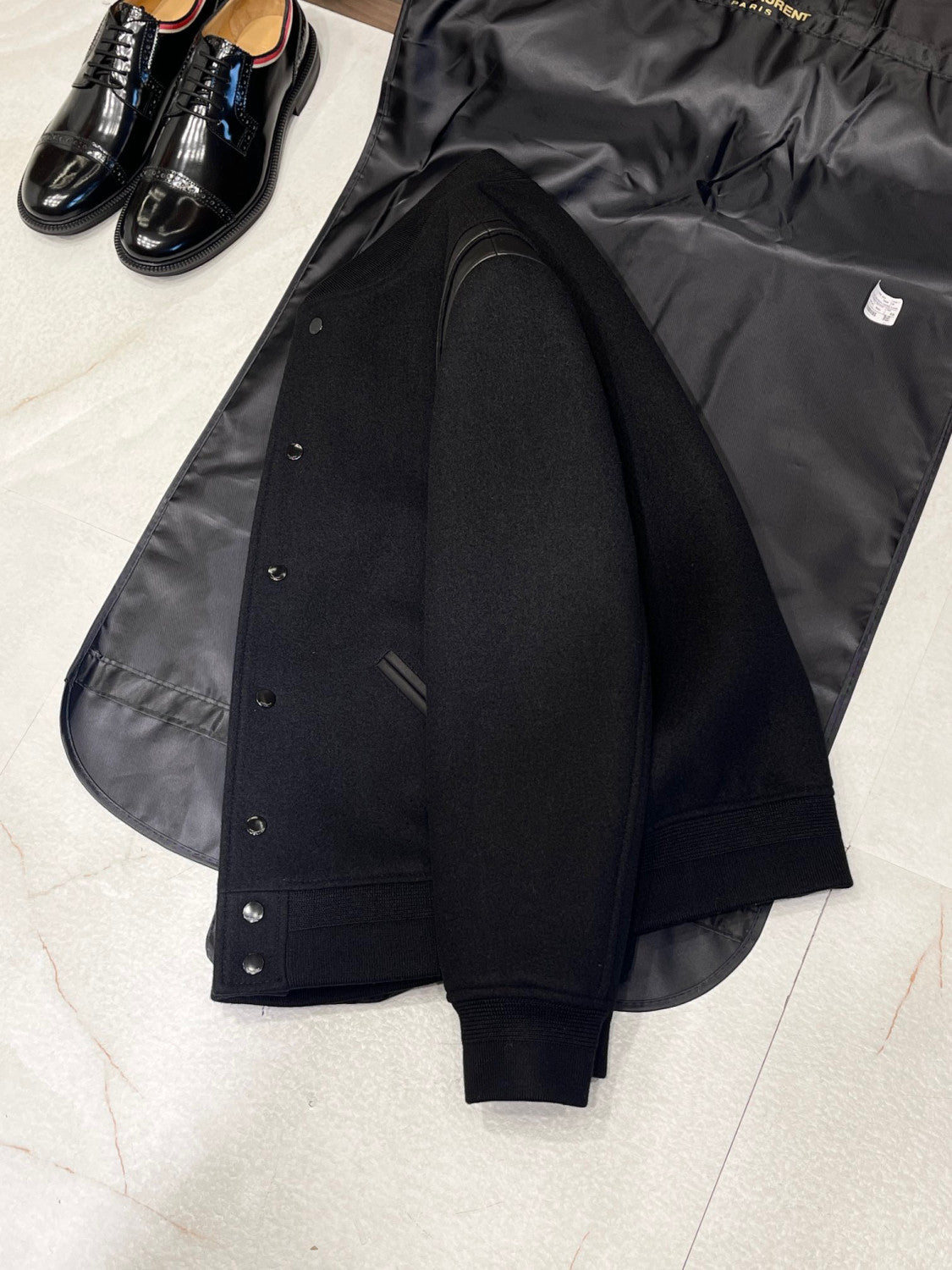 Saint Laurent Teddy Jacket In Wool Ngvp #691