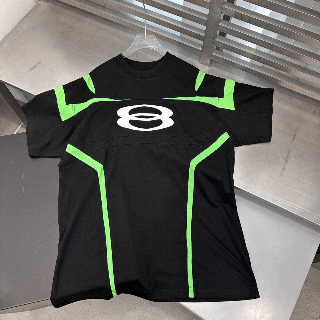 Balenciaga Unity Sports Icon Biker Men's Summer Logo Letter Printed Round Neck Short Sleeve T-Shirt #99878