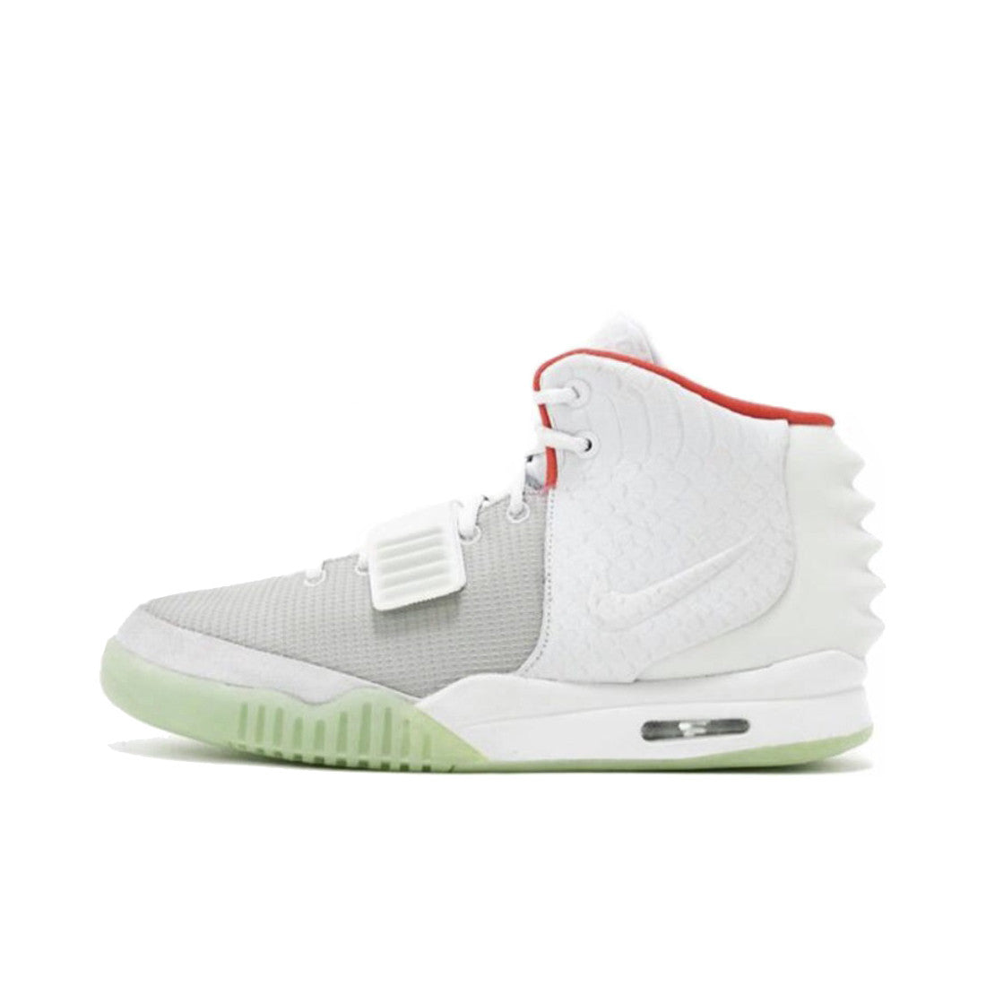 Kanye West x Nike Air Yeezy II NRG Black Solar Red Men's Mid-Top Cushioned Casual Basketball Shoes #76972
