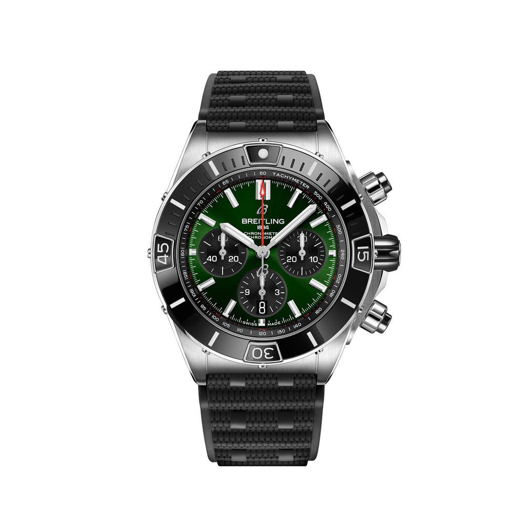 Breitling Silicone Bracelet Mechanical Watch #96675