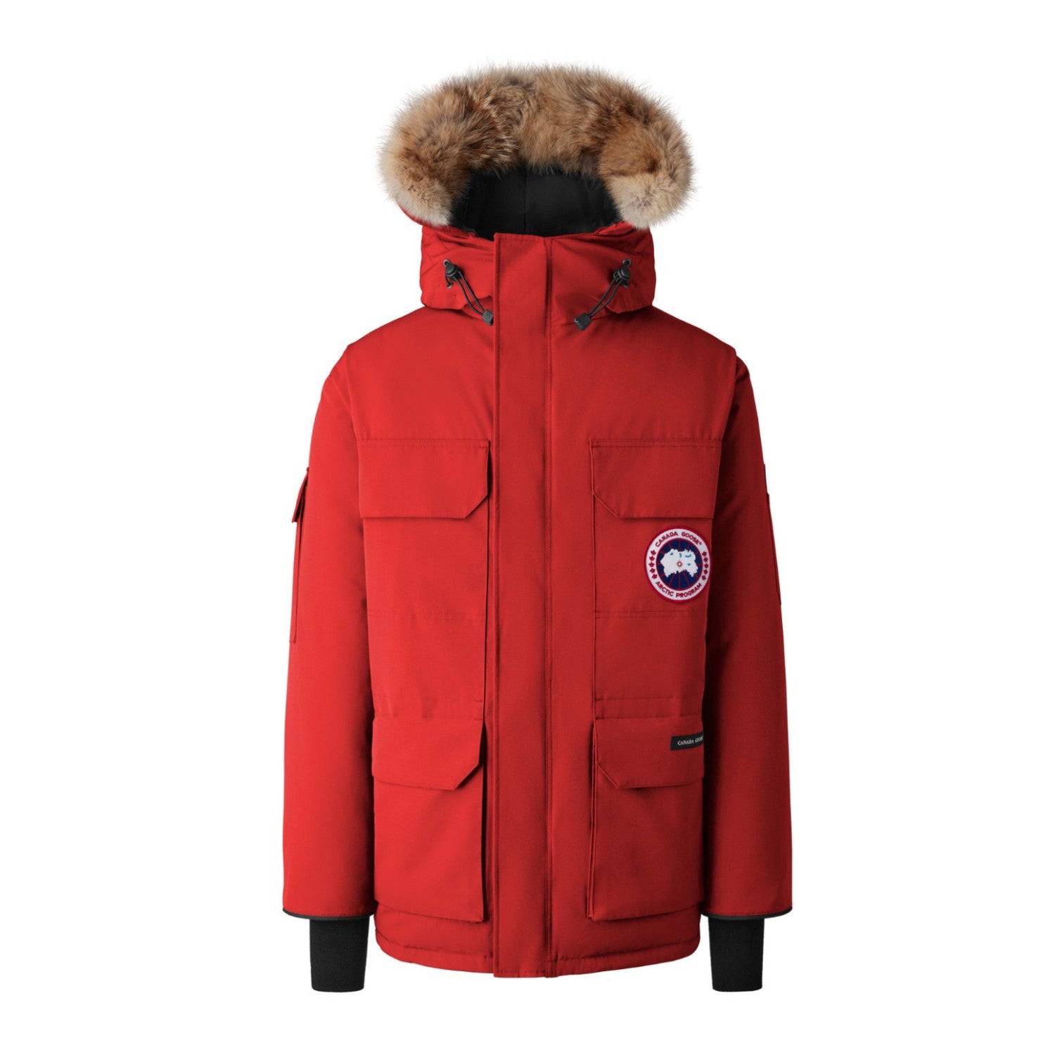 Canada Goose Men's Winter Solid Colour Velcro Zip Hooded Puffer Down Jacket #97487