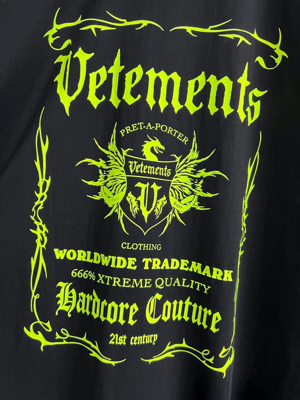 Vetements Men's Summer Solid Colour Monogram Printed Round Neck Cotton Short Sleeve T-Shirt #76923