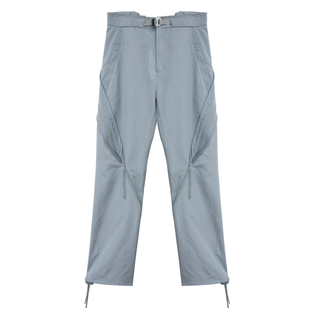 Raf Simons Men's Spring/Fall Solid-Color Layered Zipper Loose-Fit High-Street Casual Nylon Pants Straight-Leg Trousers Ngvp #2539