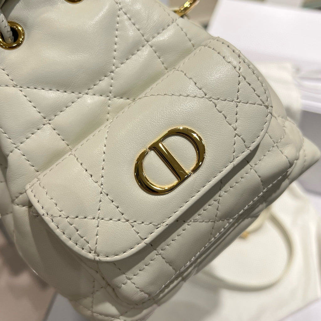 Dior Caro Women's Fashion Classic Solid Color Lambskin Cd Logo Mini Bucket Bag Shoulder Bag Crossbody Bag Bags S5250UNOZ_M030 #78351