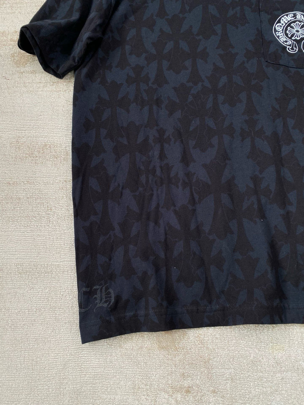 Chrome Hearts Men's Summer Logo Printed Round Neck Short Sleeve T-Shirt Pullover Long Sleeve T-Shirt #99423