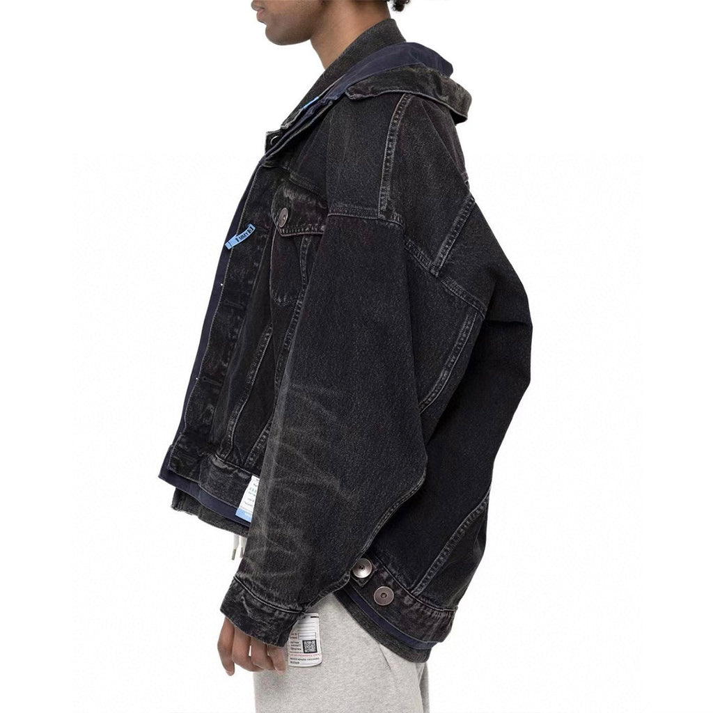 Maison Mihara Yasuhiro  Men's Spring/Summer Fashion High Street Trend Multi-Layered Buttoned Old Loose Denim Jacket Ngvp #7687