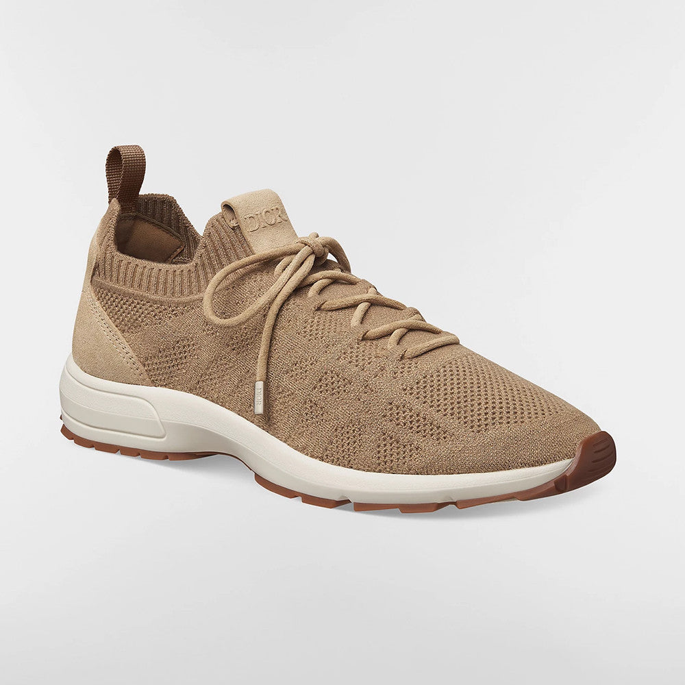 DIOR B80 Lounge Sneaker Dior Gray Cannage Cashmere Wool and Silk Knit with Dior Gray Suede#336623