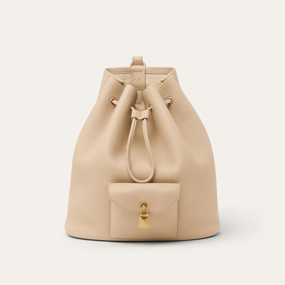Loro Piana Women's Solid Color Adjustable Shoulder Strap Extra Drawstring Shoulder Bag Bags #76521