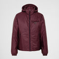 Prada Men's Autumn and Winter Solid Color Single Breasted Hooded Nylon Puffer Down Long Sleeve Jacket #73912