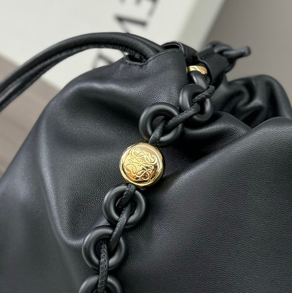 Loewe Flamenco Purse Women's Fashion Classic Solid Color Soft Napa Lambskin Leather Pleated Design Brand Logo Magnetic Buckle Closure Crossbody Bag Shoulder Bag Handbag Bags A411FPDX01-6579 #78346