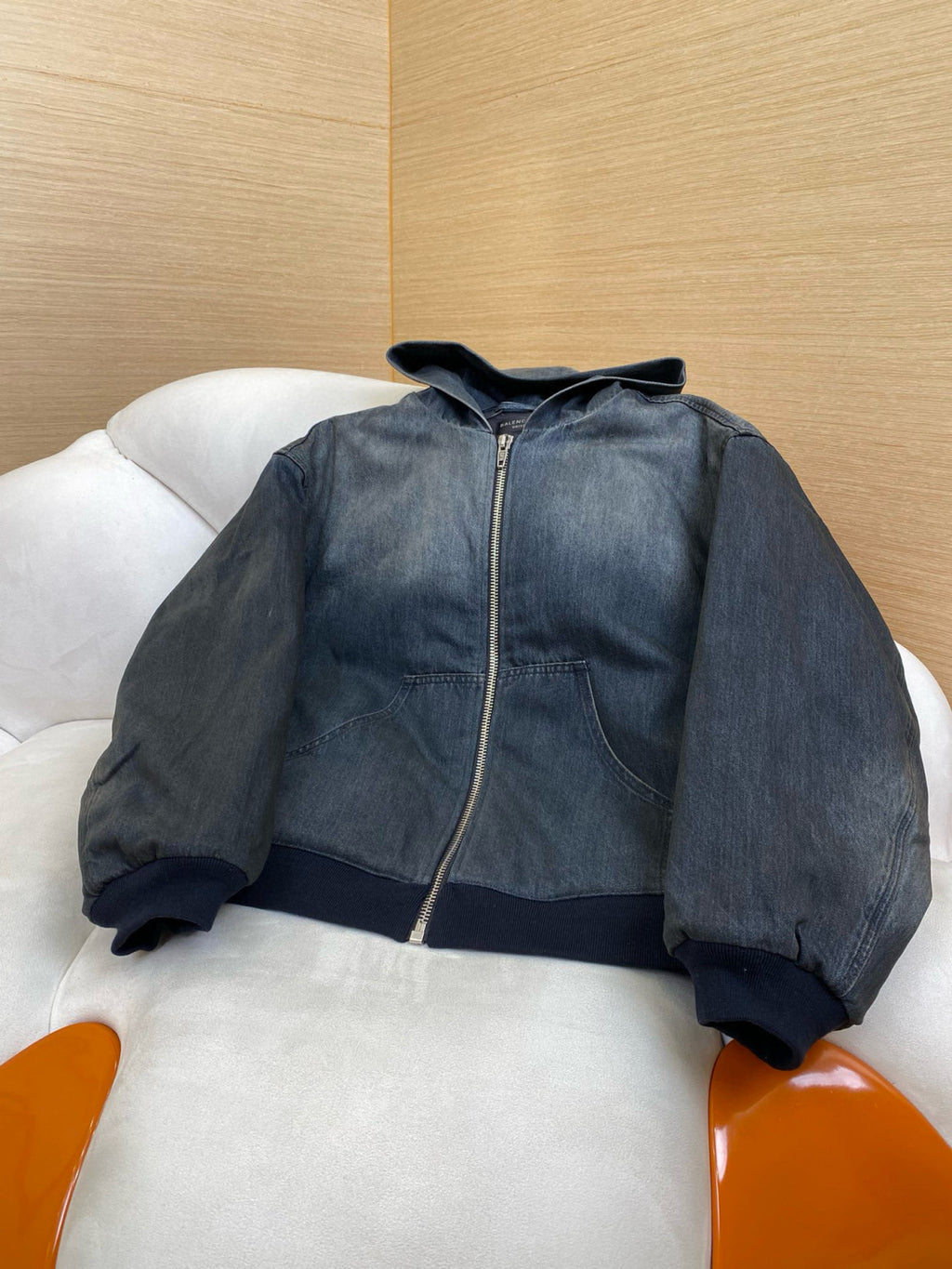 Balenciaga Men's And Women's Spring And Fall Letter Logo Loose Hooded Long Sleeved Zipper Jacket #75249