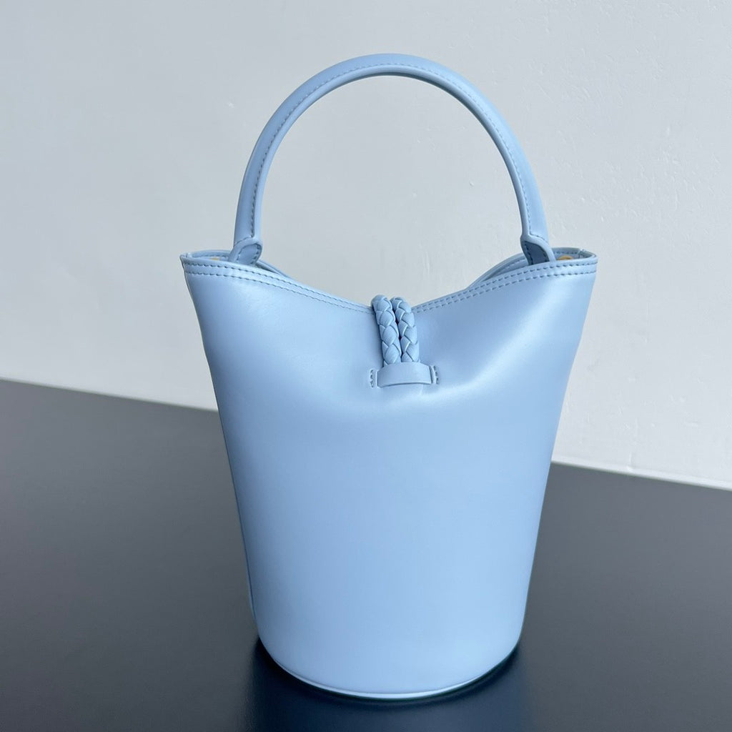 Bottega Veneta Liberta Women's Adjustable Detachable Shoulder Strap Solid Color Leather Bucket Bag Single Shoulder Crossbody Handbag Bags #77161
