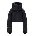 Moncler x Rick Owens Men Women Winter Solid Color Detachable Neck Collar Short Long Sleeve Puffer Down Jacket Black Fit Coat #8825