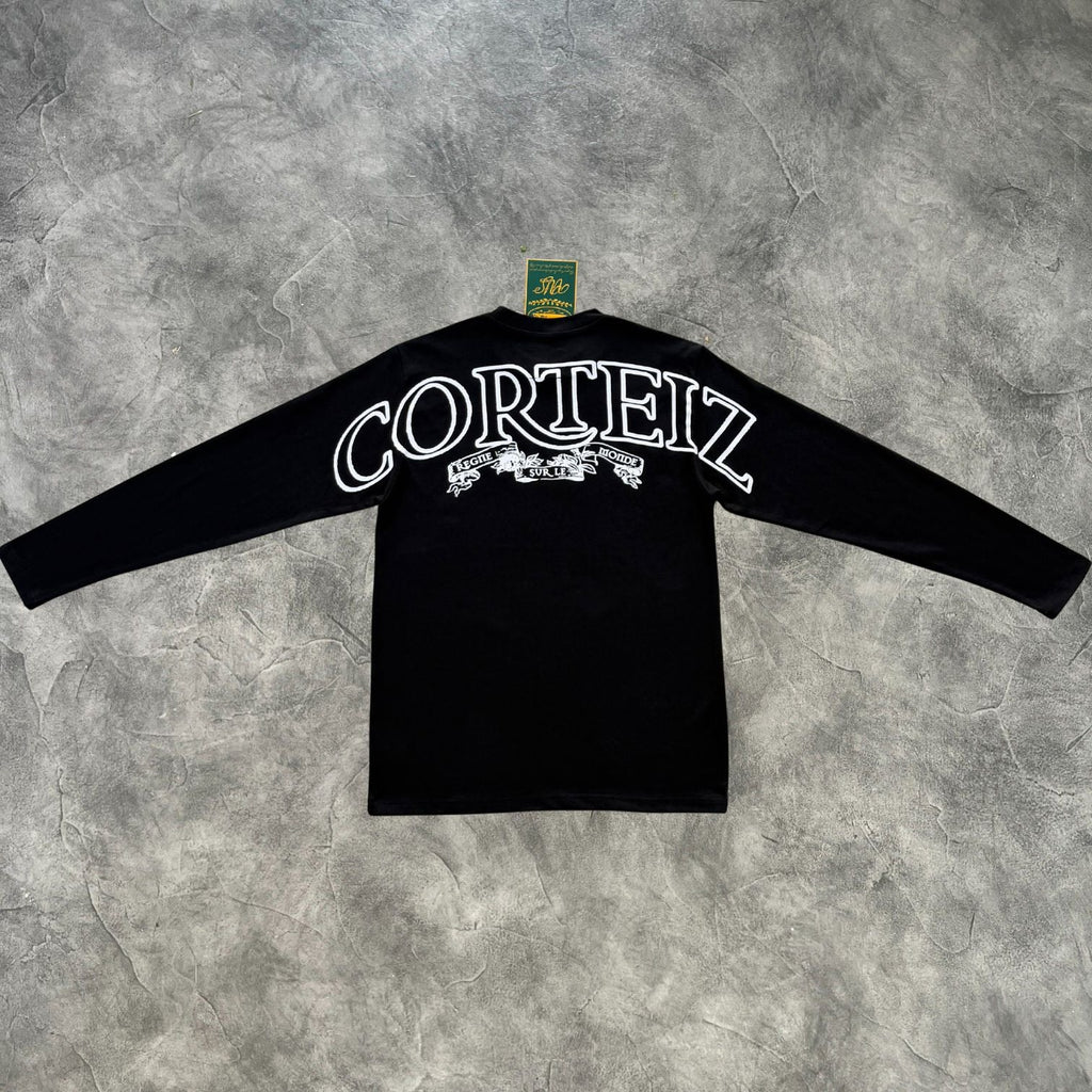 Corteiz Royale Heavyweight Long Sleeves T-Shirt Black