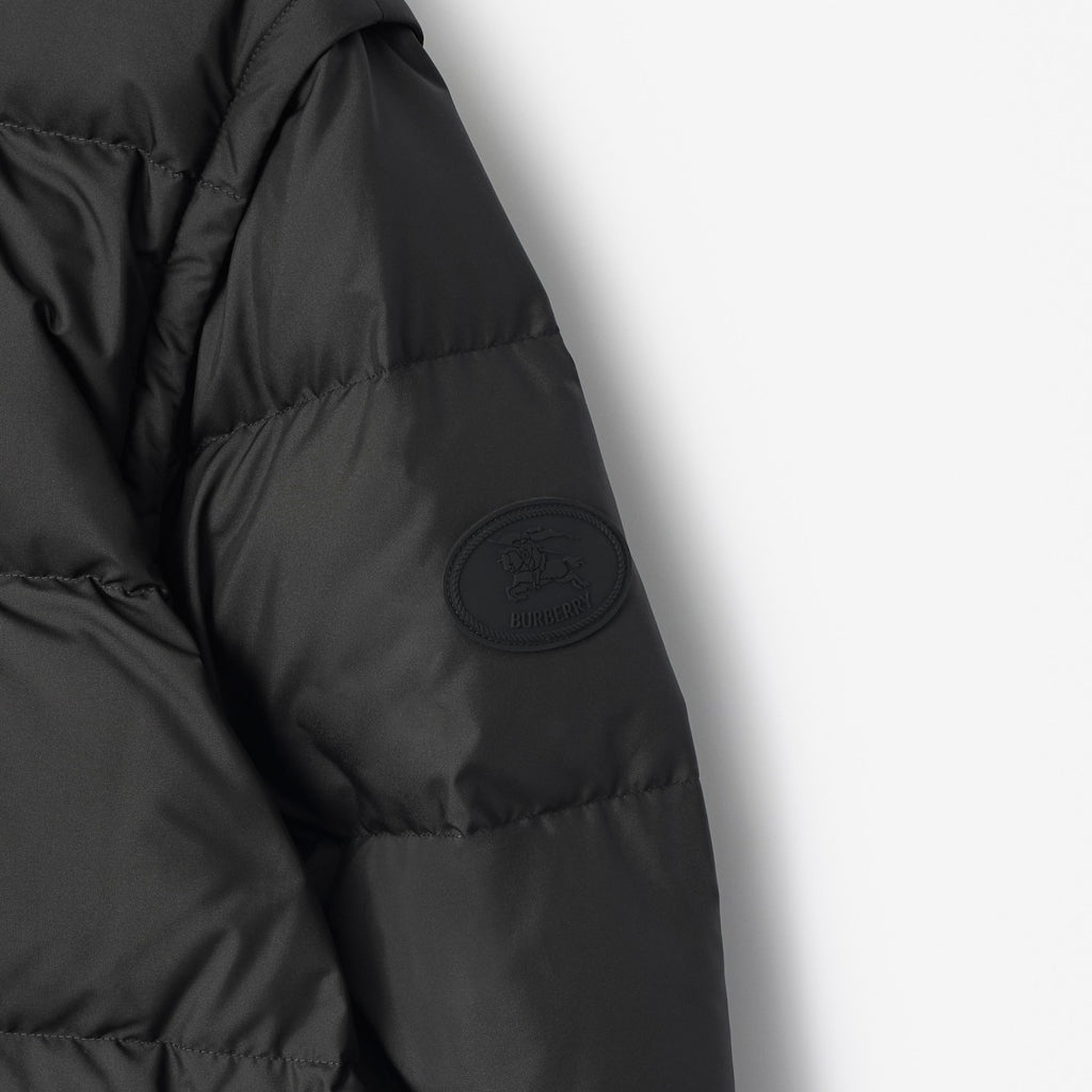 Burberry Detachable Sleeve Puffer Jacket in Flax Men's Nylon #335005