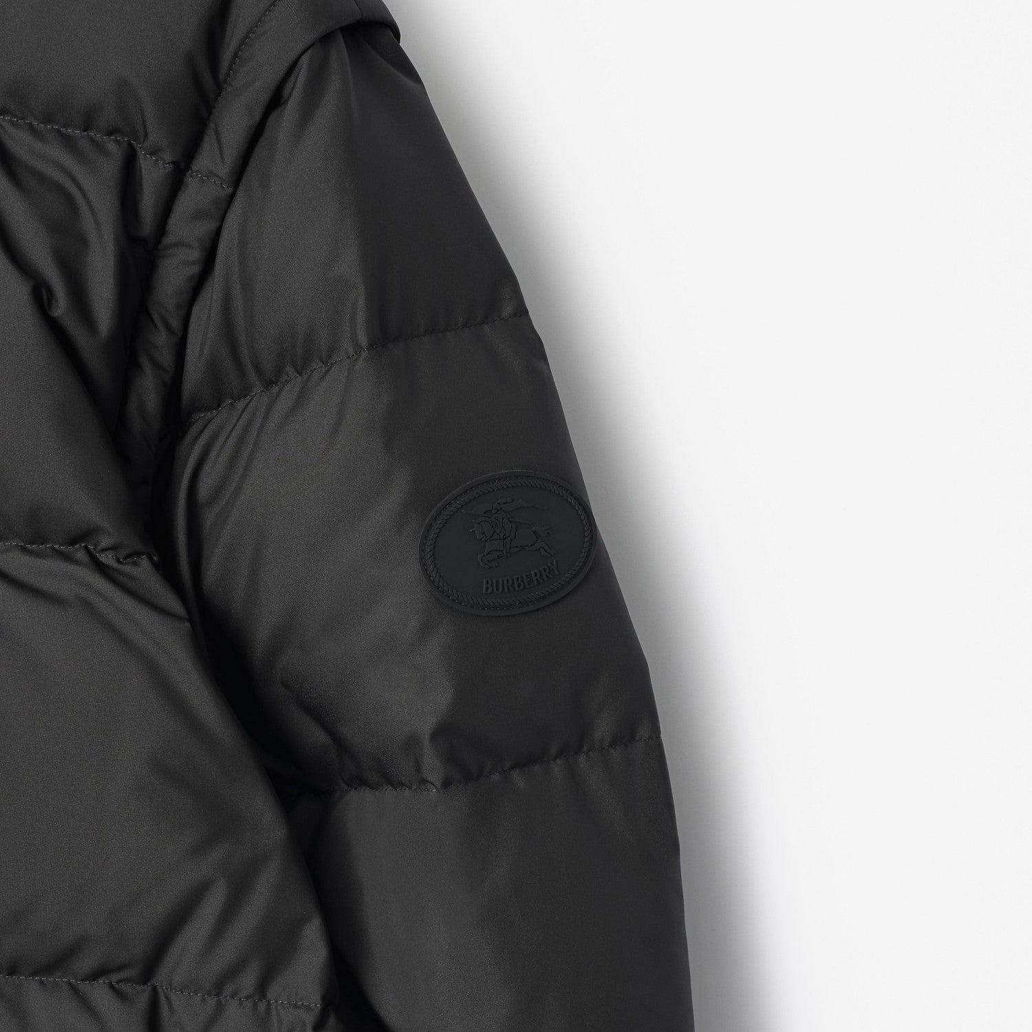 Burberry Detachable Sleeve Puffer Jacket in Flax Men's Nylon #335005